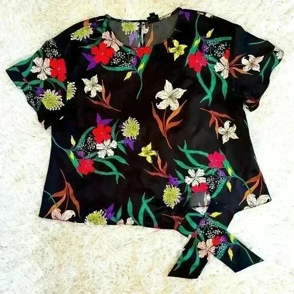 Worthington Floral Blouse (H10) - Picture 10 of 12